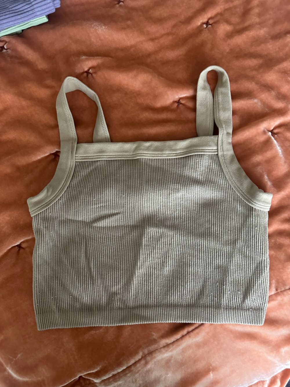 3pc LOT Women's Ribbed Super Cropped Bra Tops M/L - Picture 8 of 8